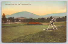 Postcard Manchester Vermont Equinox Links Tenth Tee Hand Colored Albertype Co. picture