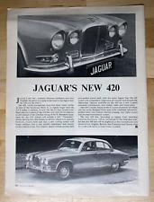 1967 Jaguar 420 Original Magazine Article picture
