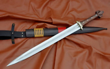 Custom Handmade Carbon Steel Viking Sword 24 inch Blade Battle Ready Sword picture