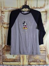 Vintage Disneyland Paris 1992 Mickey Mouse Long Sleeve Shirt Grey Medium picture