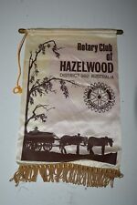 Vintage HAZELWOOD Australia Rotary Club International Wall Banner Flag Dist 982 picture