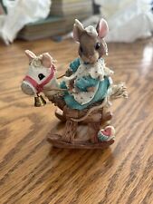 Vintage Priscilla Hillman Mouse Tales I HAD A LITTLE HOBBY HORSE Enesco Figurine picture