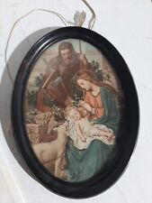 Vintage Tin Oval Picture Frame 7 1/2x5 1/2 picture