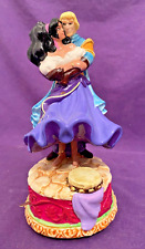 Rare Disney Hunchback of Noter Dame Esmeralda Phoebus Ceramic Music Box *video* picture