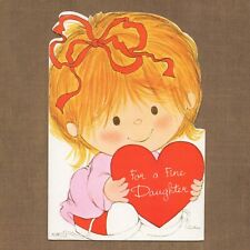 Unused Vtg 70s DRAWING BOARD VALENTINE'S DAY DAUGHTER Card, Artist Susanna Leigh picture