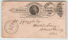 US Early Postal Card 1889 Martins Ferry. OH. picture