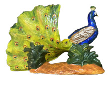 Handpainted Ceramic Peacock 8.5 inches long *H picture