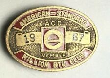 Vintage 1967  American Standard  ACD Member,  Million BTU Club Pin picture