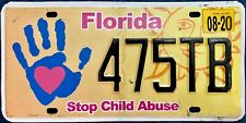 2020 Florida Stop Child Abuse License Plate EXPIRED picture