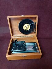 Vtg Thorens Disc Music Box Switzerland Plays Rare Swiss with 5 disks= Preowned picture