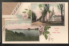 Greetings From Hadley MA Multi-View Div Back Postcard Not Posted NM picture