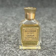 CARON Bellodgia Extrait Vintage Perfume Bottle Paris France Mini Gold Vanity picture
