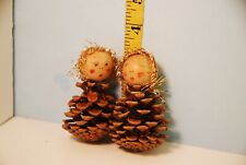 Two Vintage Pine Cone Christmas Angels from Japan picture