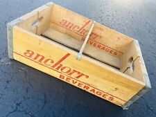 Very Rare Vintage 1962 Anchorr Beverages Wood Soda Pop Crate Case Dayton Ohio picture