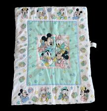 Vintage Dundee Disney Baby Mickey Minnie Daisy Don ABC Crib Comforter Blanket picture