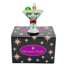 Christopher Radko The Cocktail Next Store Glass Christmas Ornament Martini picture