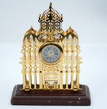 ITALIAN CHIELLINI DESK CLOCK MADE IN ITALY Vintage mini clock gold picture