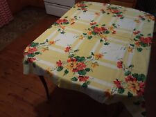 vintage wilendure yellow cotton tablecloth picture