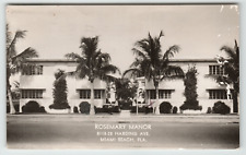 Postcard Vintage RPPC Rosemary Manor Apts. on Harding Avenue in Miami, Florida picture