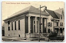 c1910 SOUDERTON PA UNION NATIONAL BANK STREET VIEW POSTCARD P4055 picture