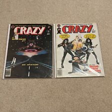 2 Crazy Magazine Lot #38 & #41 Marvel KISS Gene Simmons Cover and UFO picture