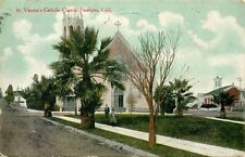 ST VINCENT'S CATHOLIC CHURCH OF PETALUMA, CALIFORNIA, VINTAGE POSTCARD (SX 983) picture