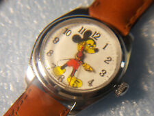 Mickey Mouse Mechanical Swiss Hand Wind Watch Womens Retro Vintage picture