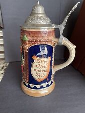 Gerz Ceramic Lidded Beer Stein Made In Germany picture