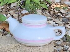 Vintage Ceramic Pink And White Teapot - Super Cute picture