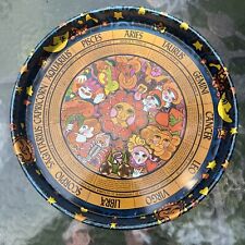 Vintage Zodiac Astrology Hippie Pop Art Colorful Metal Serving Tray 14