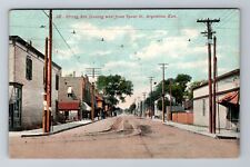 Argentine KS-Kansas, Strong Avenue, Antique Vintage c1909 Souvenir Postcard picture