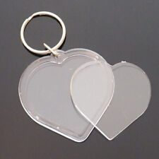Transparent Blank Acrylic Insert Photo Picture Frame DIY Keychain - Heart Shape picture