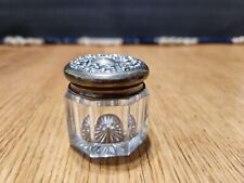 SMALL VICTORIAN STERLING SILVER VANITY JAR picture