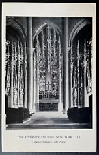Vintage Postcard 1930's Riverside Church, Chancel Screen-Nave, New York City, NY picture