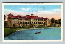 Detroit MI-Michigan, Casino At Belle Isle, Exterior, Vintage Postcard picture