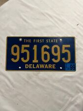 1  LICENSE  PLATE PLATES   DELAWARE 1999 951695  RIVETED NICE picture