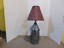 Primitive Country Punched Tin 3 Way Lamp picture