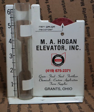 Antique Vintage Rain Gauge M A Hogan Elevator Grain Grants Ohio Porcelain BXS picture
