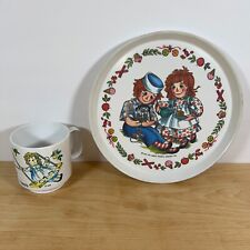 Vintage Raggedy Ann and Andy Childs Dish Set Oneida 1969 Bobbs-Merrill Co. picture