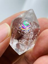 TOP Genuine DT Herkimer Diamond Enhydro rainbow Crystal&Moving water droplet 14g picture