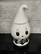 New Johanna Parker Halloween 7.5” H Ghost Candy Jar/container W/Lid picture