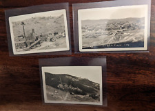 Set of 3 vintage post cards black and white photos Cripple Creek Colorado RPPC picture