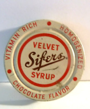 Vintage Lid Only Velvet Sifers Syrup cap lid top metal 2.5