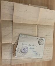 WWI AEF letter Wagoner Co D 3rd Am Tn, lights out as plane over head, small guns picture