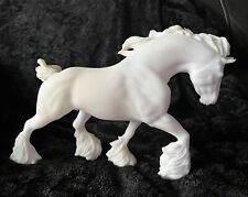 Breyer resin Traditional Scale Model Horse Shire Mare White Resin Ready To Paint picture