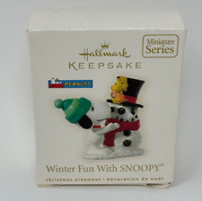 Hallmark Keepsake Peanuts Christmas Ornament Miniature Series Winter Fun Snoopy picture