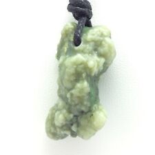 Botryoidal Jade Pendant Trinity Alps CA Green Bubble Nephrite Gem Necklace. picture