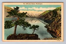 Lake Chelan WA-Washington, Scenic View, Antique, Vintage Postcard picture