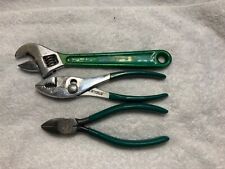 Vintage Diamond Tool set (3pc) adjustable wrench, side cutters, pliers USA picture