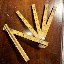 Vintage Folding Wooden Ruler Lufkin Red End X46 Extension Rule 72